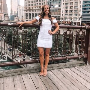 White off the shoulder dress